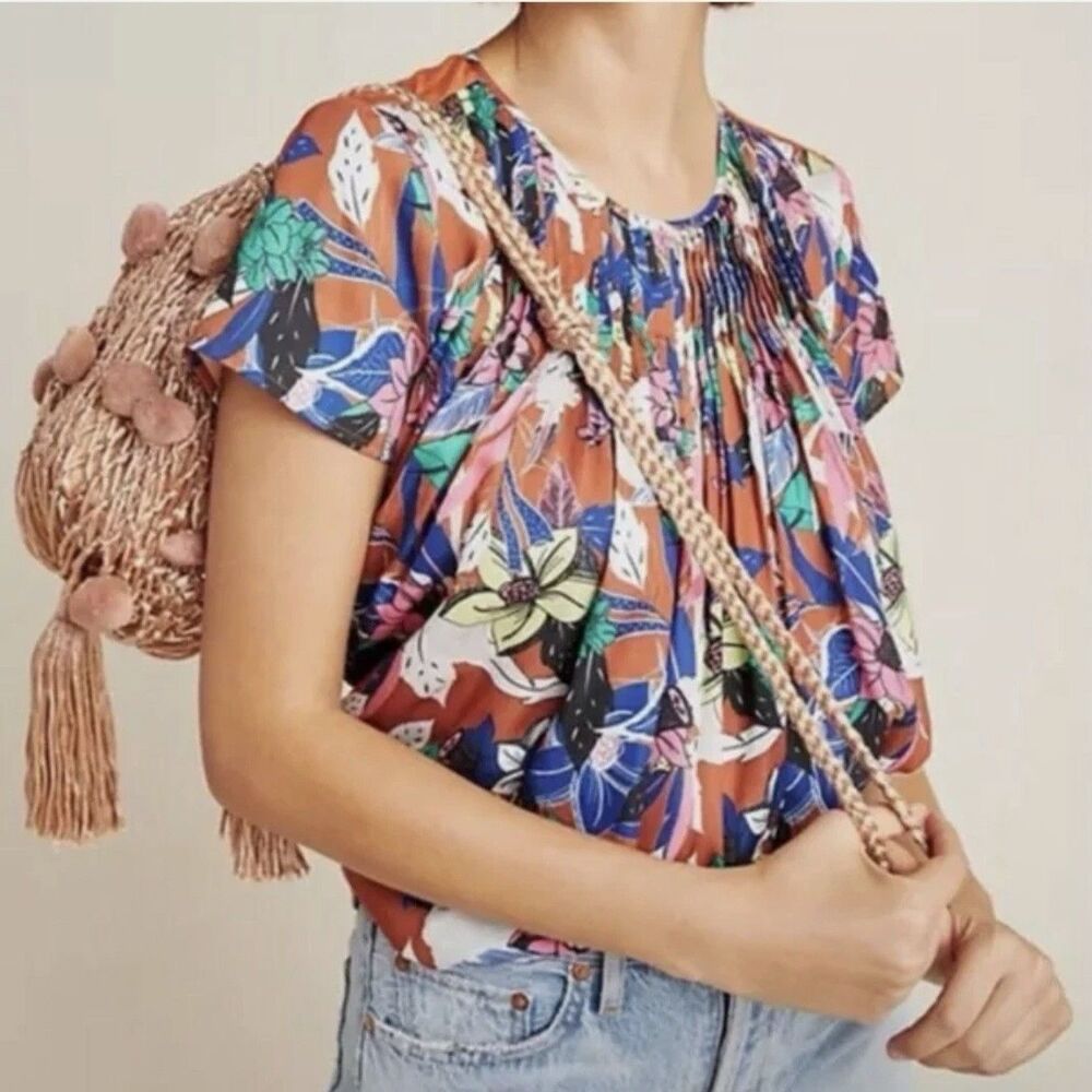 Anthropologie Dolan Left Coast Collection Top Blouse Women’s M Floral Boho Flowy